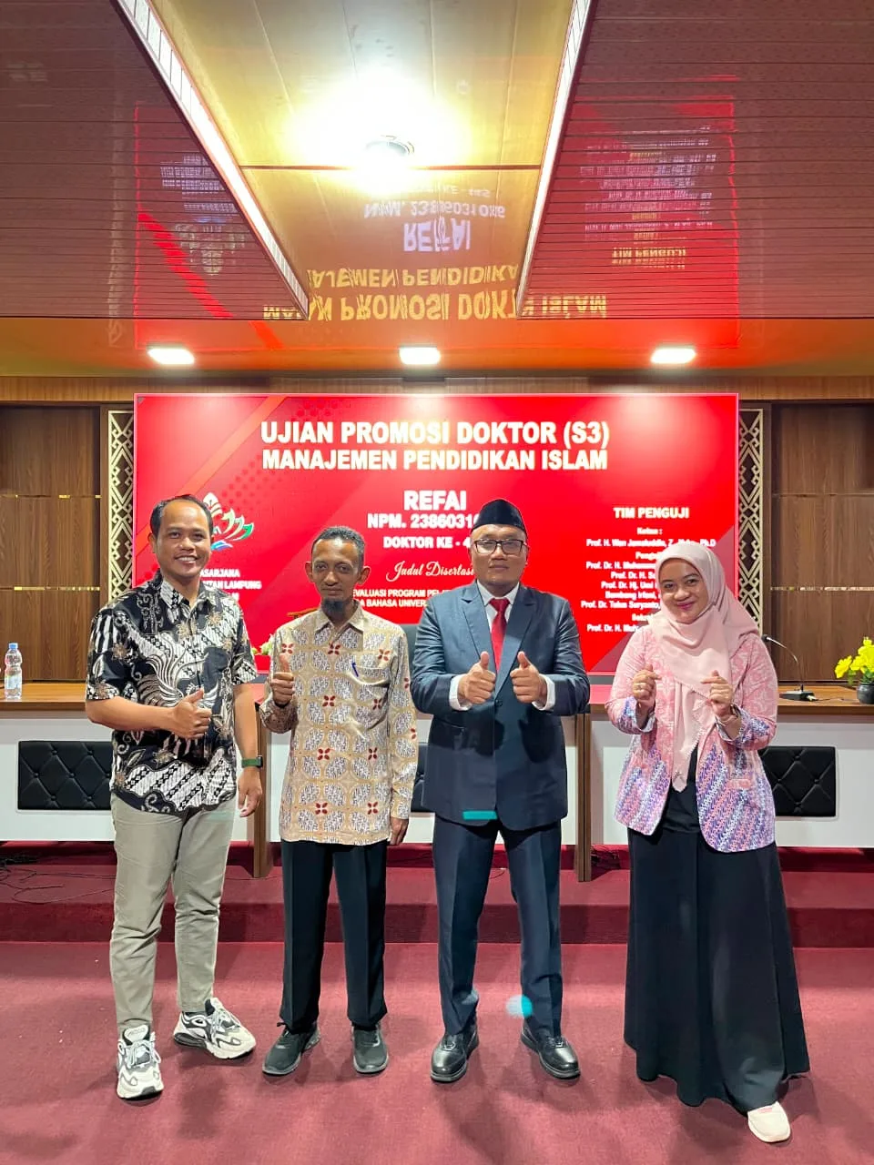 Dr Refai Sidang Terbuka UIN Raden Intan